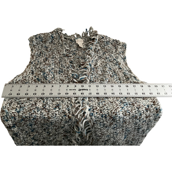 Chico's Size 1 Women's Knit Equivalent Size Medium Sweater Sleeveless Multicolor - Picture 4 of 9